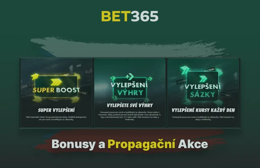 Bonusy a promo akce Bet365 v České republice