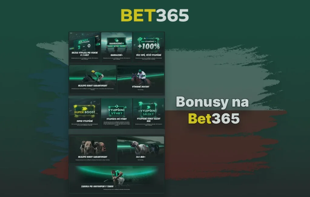 Přehled bonusů Bet365 dostupných v České republice