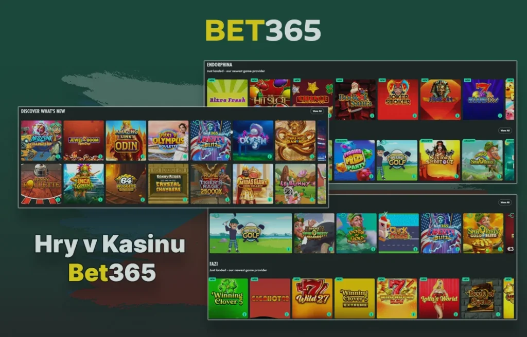 Hry v kasinu Bet365 pro hráče v České republice